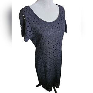 Ronnie Nicole Elegant Lace Dress in Black Size 12